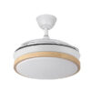 Ventilador Dc Evros Blanc/hay 72w 6120lm 91d 3aspas Desplegables 3000-4000-6000k Remoto, Temporizador, Memoria