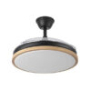 Ventilador Dc Evros 72w 6120lm Negro/haya 107d 3asp.desplegables 3000-4000-6000k Remoto+temp+memoria