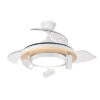 Ventilador Dc Gladiator 37+15w Blanco/haya 3asp.107d 3980lm 3000-4500-6500k Remoto+memoria+temporizador