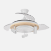 Ventilador Dc Gladiator 37+15w Blanco/haya 3asp.107d 3980lm 3000-4500-6500k Remoto+memoria+temporizador