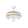 Ventilador Dc Gladiator 37+15w Blanco/haya 3asp.107d 3980lm 3000-4500-6500k Remoto+memoria+temporizador
