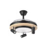 Ventilador Dc Gladiator 37+15w Negro/madera 3asp.107d 3980lm 3000-4500-6500k 2encendidos Indep.Remoto+memoria+temporiz.