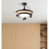 Ventilador Dc Gladiator 37+15w Negro/madera 3asp.107d 3980lm 3000-4500-6500k 2encendidos Indep.Remoto+memoria+temporiz.