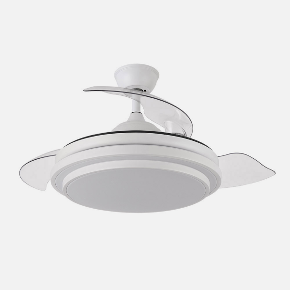 Ventilador Dc Ibe 59w 6980lm Blanco 3 Asp.desp. 107d 3000-4000-6000k Remoto, Reg. intensidad, Memoria Y Temporizador