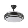 Ventilador Dc Ibe 59w 6980lm Negro 3 Asp.desp. 107d 3000-4000-6000k Remoto, Memoria Y Temporizador