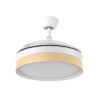 Ventilador Dc Iglu Blanc/hay 72w 6120lm 91d 3asp.desplegables 3000-4000-6000k Remoto, Temporizador, Memoria