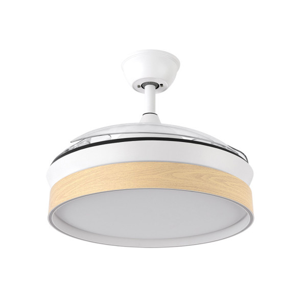 Ventilador Dc Iglu Blanc/hay 72w 6120lm 91d 3asp.desplegables 3000-4000-6000k Remoto, Temporizador, Memoria