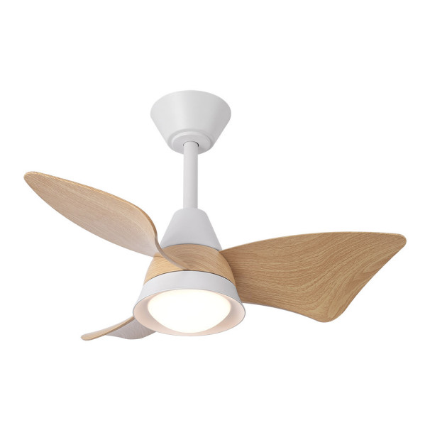 Ventilador Dc Jaguar 30w 3000lm Blanco/haya 96d 3aspas 6vel 3000-4500-6500k Remoto+reg.intensidad+memoria+temporizador