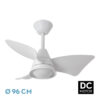 Ventilador Dc Jaguar 30w 3000lm Blanco 96d 3aspas 6vel 3000-4500-6500k Remoto+reg.intensidad+memoria+temporizador