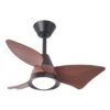 Ventilador Dc Jaguar 30w 3000lm Negro/roble 96d 3aspas 6vel 3000-4500-6500k Remoto+reg.intensidad+memoria+temporizador