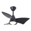 Ventilador Dc Jaguar 30w 3000lm Negro 96d 3aspas 6vel 3000-4500-6500k Remoto+reg.intensidad+memoria+temporizador