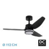 Ventilador Dc Jarama 20w Negro 3asp.6velocidades 3000-4000-6500k 2350lm Remoto,memoria,temperatura 112d