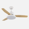 Ventilador Dc Kavala 48w Blanco 3aspas Haya 112d 6velocidades 4078lm 3000-4000-6000k Remoto+memoria+temporizador