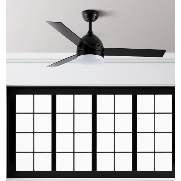 Ventilador Dc Legio 26w Negro 3aspas negro/roble 107d 2950lm 3000-4000-6000k Remoto+memoria+temporizador