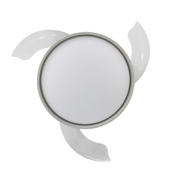 Ventilador Dc Mandarin  Plata 72w 3aspas 108d Reg.intensidad 7200lm 3000-4000-6500k Remoto+memoria+temporizador