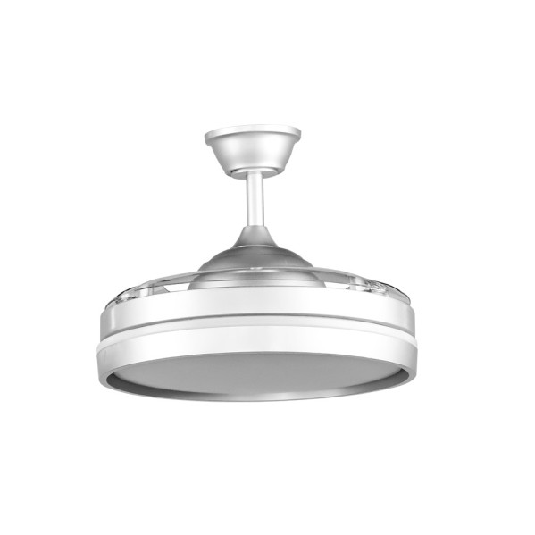 Ventilador Dc Mandarin  Plata 72w 3aspas 108d Reg.intensidad 7200lm 3000-4000-6500k Remoto+memoria+temporizador