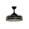 Ventilador Dc Mandarin Negro/oro 72w 3aspas 108d Reg.intensidad 7200lm 3000-4000-6500k Remoto+memoria+temporizador