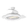 Ventilador Dc Maracana 57w Blanco 3asp.107d 5980lm 3000-4500-6500k Reg.intensidad+remoto+memoria+temporizador