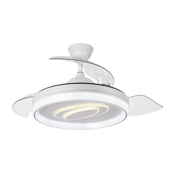 Ventilador Dc Maracana 57w Blanco 3asp.107d 5980lm 3000-4500-6500k Reg.intensidad+remoto+memoria+temporizador