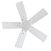 Ventilador Dc Marta 36w Blanco 5 Aspas Rev.  Blanco/haya  41x76d 3060lm C/ Remoto , Memoria Y Temporizador 3000k,4000k,6000k