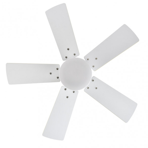 Ventilador Dc Marta 36w Blanco 5 Aspas Rev.  Blanco/haya  41x76d 3060lm C/ Remoto , Memoria Y Temporizador 3000k,4000k,6000k