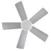 Ventilador Dc Marta 36w Niquel 5 Aspas Rev. Haya/plata  41x76d 3060lm C/ Remoto, Memoria Y Temporizador 3000k,4000k,6000k