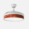 Ventilador Dc Moda 72w Blanco/hoja Caldera 108d 3aspas 7200lm 3000k,4000k,6000k Remoto+memoria+temporizador