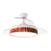 Ventilador Dc Moda 72w Blanco/hoja Caldera  91d 3aspas 7200lm 3000k, 4000k, 6000k Remoto+ Memoria+ Temporizador