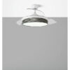 Ventilador Dc Moda 72w Blanco/tetris Gris 108d 3aspas 7200lm 3000-4000-6000k Remoto+ Memoria+ Temporizador