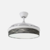Ventilador Dc Moda 72w Blanc/tetris Gris 91d 3asp 7200lm 3000-4000-6000k Remoto+ Memoria+ Temporizador