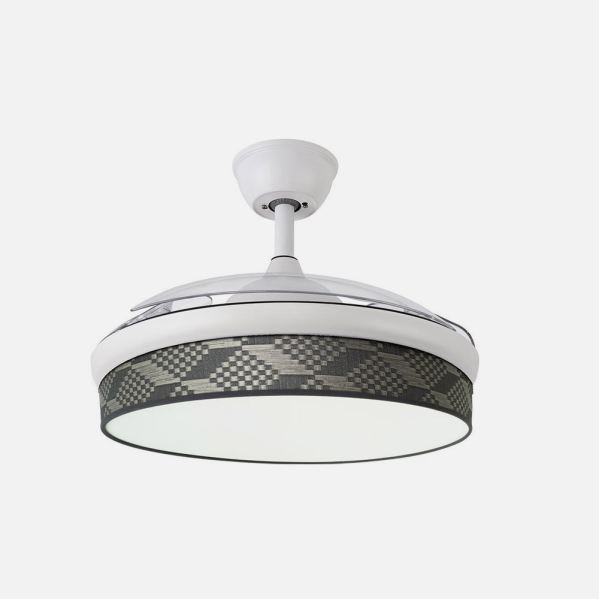 Ventilador Dc Moda 72w Blanc/tetris Gris 91d 3asp 7200lm 3000-4000-6000k Remoto+ Memoria+ Temporizador