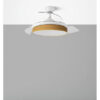 Ventilador Dc Moda 72w Blanco/amarillo 91d 3aspas 7200lm 3000-4000-6000k Remoto+ Memoria+ Temporizador