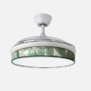 Ventilador Dc Moda 72w Blanco/hoja Verde 91d 3aspas 7200lm 3000k, 4000k, 6000k Remoto+ Memoria+ Temporizador