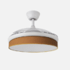 Ventilador Dc Moda 72w Blanco/naranja 108d 3aspas 7200lm 3000-4000-6000k Remoto+memoria+temporizador
