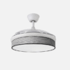 Ventilador Dc Moda 72w Blanco/surco Gris 91d 3aspas 7200lm 3000-4000-6000k Remoto+ Memoria+ Temporizador