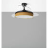 Ventilador Dc Moda 72w Negro/amarillo 108d 3aspas 7200lm 3000-4000-6000k Remoto+memoria+temporizador