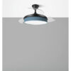 Ventilador Dc Moda 72w Negro/azul 91d 3aspas 7200lm 3000-4000-6000k Remoto+ Memoria+ Temporizador