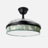 Ventilador Dc Moda 72w Negro/hoja Verde 108d 3aspas 7200lm 3000k,4000k,6000k Remoto+memoria+temporizador