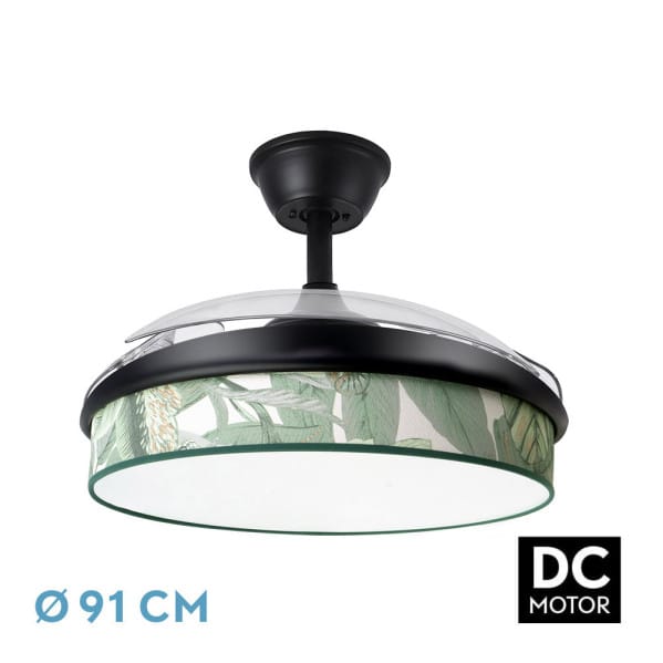 ventilador-dc-moda-72w-negro-hoja-verde-91d-3asp-7200lm-3000-4000-6000k-remoto-memo-tempo.jpg Ventilador Dc Moda 72w Negro/hoja Verde 91d 3aspas 7200lm 3000k, 4000k, 6000k Remoto+ Memoria+ Temporizador
