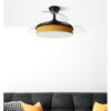Ventilador Dc Moda 72w Negro/naranja 91d 3aspas 7200lm 3000-4000-6000k Remoto+ Memoria+ Temporizador