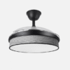 Ventilador Dc Moda 72w Negro/surco Gris 108d 3aspas 7200lm 3000k,4000k,6000k Remoto+memoria+temporizador