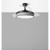 Ventilador Dc Moda 72w Negro/surco Gris 108d 3aspas 7200lm 3000k,4000k,6000k Remoto+memoria+temporizador