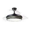 Ventilador Dc Moda 72w Negro/tetris Gris 108d 3aspas 7200lm 3000-4000-6000k Remoto+ Memoria+ Temporizador