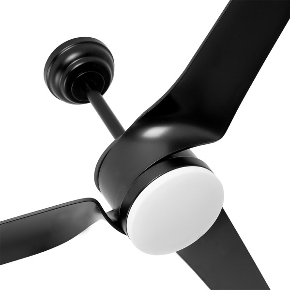 Ventilador Dc Montijo 24w Negro 3aspas 6vel 132d 2424 Lm 3000-4000-6500k Remoto+regulador Intensidad+temporizador+memoria