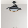 Ventilador Dc Nalon 48w Negro/oro 3aspas 91d 4800lm 6vel 3000k,4500k,6000k Remoto+memoria+temporizador
