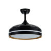 Ventilador Dc Nalon 72w Negro/madera Oscura 3aspas109d 7200lm 3000k,4500k,6000k Remoto+memoria+temporizador