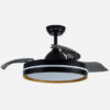 Ventilador Dc Nalon 72w Negro/madera Oscura 3aspas109d 7200lm 3000k,4500k,6000k Remoto+memoria+temporizador