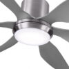Ventilador Dc Otto 24w 2950lm Niquel 6 Aspas Plata Reg.x167d 3000-4000-6000k 2tijas C/remoto, Memoria y Temporizador