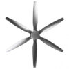 Ventilador Dc Otto 24w 2950lm Niquel 6 Aspas Plata Reg.x167d 3000-4000-6000k 2tijas C/remoto, Memoria y Temporizador