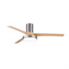 Ventilador Dc Pax 40w 3200lm Niquel 3 Aspas Haya 32x139d 3000-4000-6000k  C/remoto , Memoria Y Temporizador